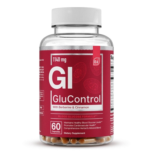[BRSRACY6CEMWKCIV] Essential Elements GluControl with Berberine & Ceylon Cinnamon - Blood Sugar Support - 60 Count - 30 Servings