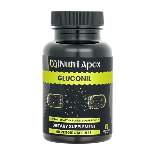 [BRSREGA3PMIGAGTK] Gluconil Blood Sugar Support Supplement – Healthy Glucose Metabolism, Chromium Glycinate 500mcg, White Mulberry, Bitter Melon, Gymnema, Grape Seed – 60 Vegan Capsules, Non-GMO, Made in USA