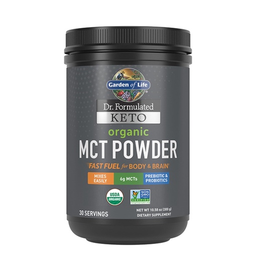 [BRSRGAAFDMIGOGQ3] Garden of Life Dr. Formulated Keto Organic MCT Powder - 30 Servings, 6g MCTs from Coconuts Plus Prebiotic Fiber & Probiotics, Certified Organic, Non-GMO, Vegan, Gluten Free10.58 Ounce (Pack of 6)