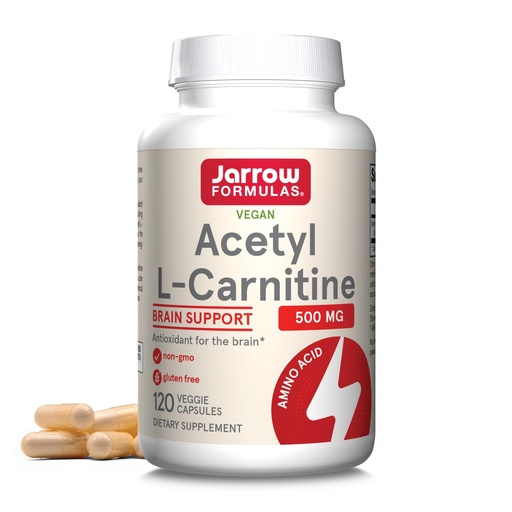 [BRSWIYD6A4PBUEL4] Jarrow Formulas® Acetyl L-Carnitine 500 mg, Dietary Supplement, Amino Acid Support for Brain Health and Antioxidants, 120 Veggie Capsules, 120 Day Supply