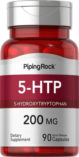 [BRSWIFDQAV4A4HTI] Piping Rock 5-HTP Supplement 200 mg | 90 Capsules | 5-Hydroxytryptophan | from Griffonia Simplicifolia Extract | Non-GMO, Gluten Free