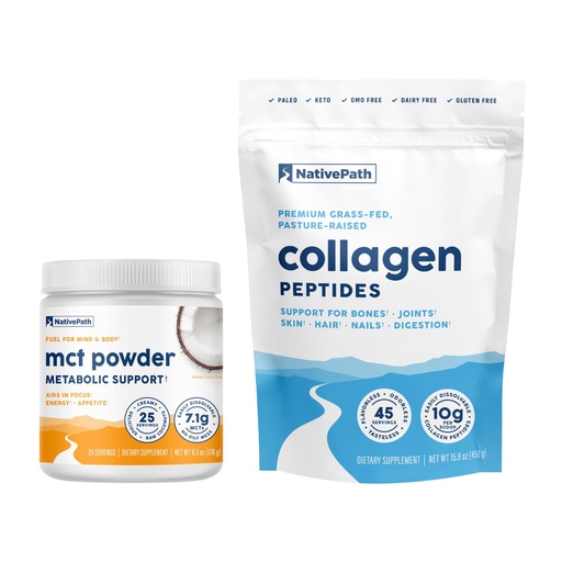 [BRSRGEI6AEMGOCA7] NativePath MCT Oil Powder and Collagen Peptides Bundle