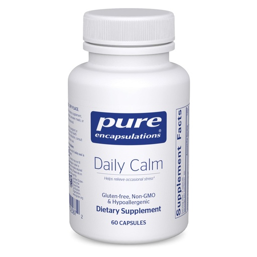 [BRSRAHQKDN7QA3LG] Pure Encapsulations Daily Calm - Vegan Stress & Sleep Support Supplement - Contains Ashwagandha, Saffron, GABA & L-Theanine - Non-GMO, Soy-Free & Gluten-Free - 60 Capsules