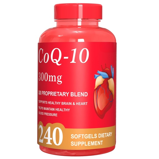 [BRSRGCT7CUIBAG3A] CoQ10 300mg Supplement for Heart and Vascular Health, Energy Production, Brain Health, Non-GMO - Dietary Supplement 8-Month Supply