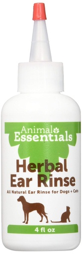 [BRSWIYT3AIFWGF32] Animal Essentials Herbal Ear Rinse Cleaner for Dogs and Cats, 4 fl oz - Made in USA Certified Organic