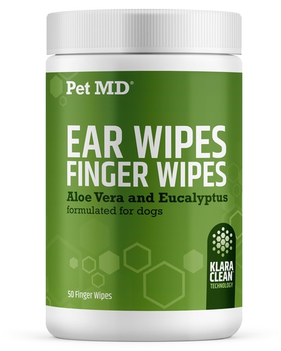[BRSRACAQDF4GYHT5] Pet MD Dog Ear Cleaning Wipes – Otic Cleanser for Dogs, Soothing Ear Care with Aloe Vera & Eucalyptus, Finger Wipes, 50 Count