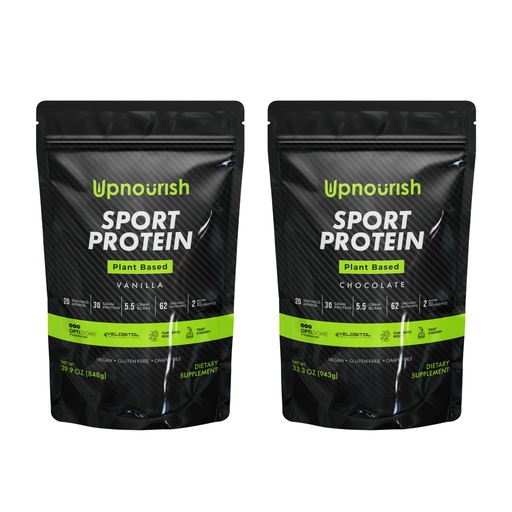 [BRSREYYRCAPR6D3V] UpNourish Plant Based Sport Protein Powder Vanilla and Chocolate