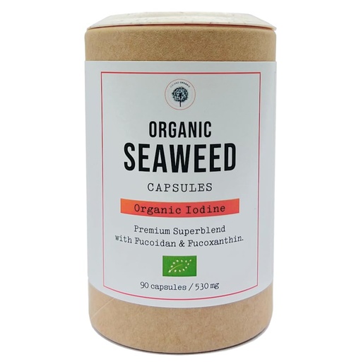 [BRSROAT7OUHBSCDO] Iceland Organic Seaweed Capsules, Bladderwrack + Dulce + Oarweed. Hand Harvested Premium Superblend. 90 Count (Pack of 1)