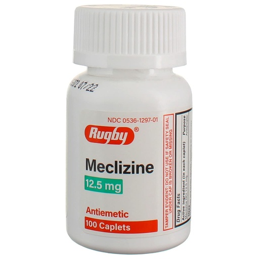 [BRSWKEY7BIJQK2LI] Meclizine Tablets 12.5mg 100ct by Rugby