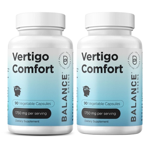[BRSROZDQOBYGGAAV] Vertigo Relief Supplement 1750mg, 90 Capsules - Natural Support for Motion Sickness, Dizziness, Tinnitus, Migraines, Inner Ear Balance