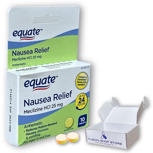 [BRSREA33DECAEDQ4] Meclizine 25mg Tablets- 10 Count (Pack of 1), Boxed by Fusion Shop Store