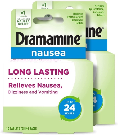 [BRSWGEIFOV4GAFI6] Dramamine-N Nausea, Dizziness & Vomiting, 10 Tablets (Pack of 2)