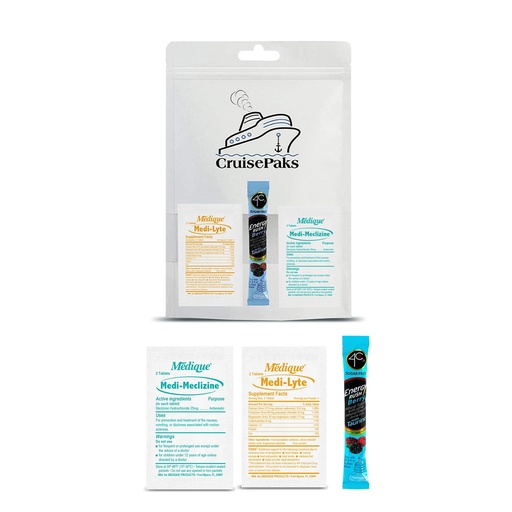 [BRSWGCD5OUCGOA37] Cruise Essentials On The Go First Aid Refill Kit |Basic | Hydration