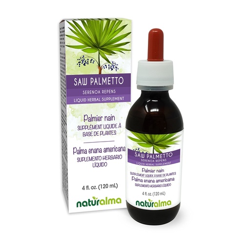 [BRSRMYYEAUMQO3AU] Naturalma Saw Palmetto (Serenoa repens or Sabal serrulata) Fruit Alcohol-Free Tincture - 4 fl oz Liquid Extract in Drops - Herbal Supplement - Vegan