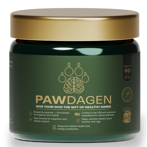 [BRSRGEAROJYR4CD5] Dog Longevity Supplement - NMN, NAD+, CoQ10 All Breeds & Ages-Active & Senior Dog Vitamins - 14 Ingredients for Brain Health, Energy & Cellular Vitality - Made in USA - 90 Chews