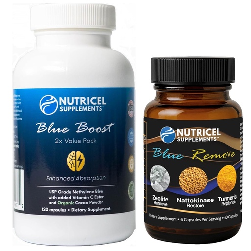 [BRSRGZD2PMBQIDTG] Nutricel Supplements Blue Boost 120 and Blue Remove