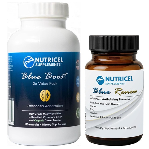 [BRSRGZD3CMJWCD3J] Nutricel Supplements Blue Boost 120 and Blue Renew