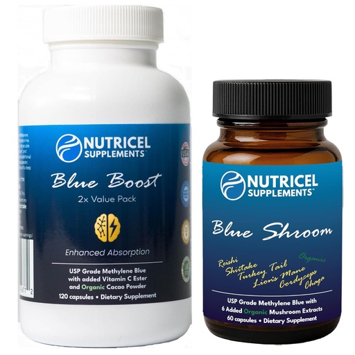 [BRSRGZD3BB5GCFA4] Nutricel Supplements Blue Boost 120 and Blue Shroom