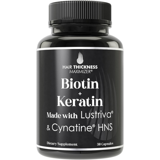 [BRSREGQYCB6GAC3J] Lustriva Hair Growth Supplement + Cynatine HNS Keratin - 2 Clinically Proven Ingredients in 1 Capsule. Biotin 10000mcg and Soluble Keratin. Vitamins for Hair & Skin. Supplements for Women & Men