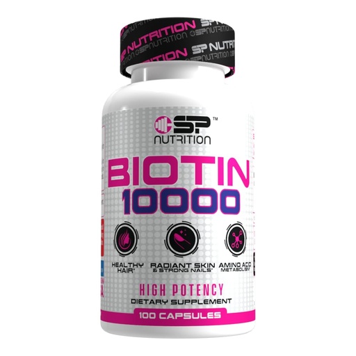 [BRSW2GQ7PJYQ4EL3] SP Nutrition BIOTIN 60 Capsulas, Cuida Tu Piel, Refuerza Uñas, Luminosidad en el Cabello. (1 Bote, 1 Mes de USO)