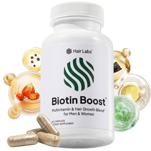 [BRSRGAQ6CNYGG23V] Biotin Boost 5000mcg Hair Growth Vitamins for Women Thinning Hair Support with Saw Palmetto, Keratin & 8 Vitamins DHT Support Formula Thicker Fuller Stronger Hair 60 Capsules