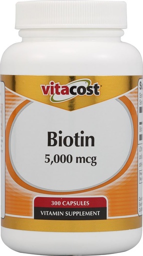 [BRSWIZT7BMFAGHLK] Vitacost Biotin - 5000 mcg - 300 Capsules