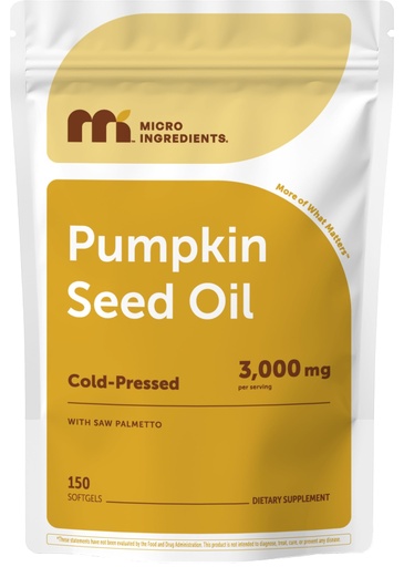 [BRSREYILPN6QOHL4] Micro Ingredients Pumpkin Seed Oil with Saw Palmetto, 150 Softgels | Cold Pressed, Pure Virgin Oil, Essential Fatty Acids, & Phytosterols | Natural Herbal Supplement | Non-GMO