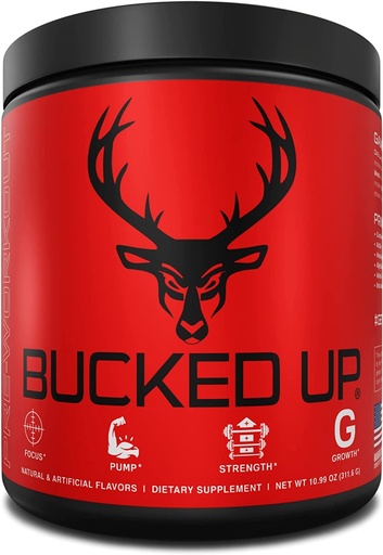 [BRSWKGQMOAMGIFD2] Bucked Up Pre Workout 6 Grams Citrulline, 2 Grams Beta Alanine, and 3 Other Registered trademarked Ingredients (Red Raz)
