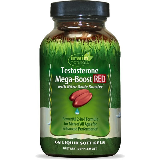 [BRSWGBAEAF7BQEIV] Irwin Naturals Testosterone Mega Boost Red 68 Sgels