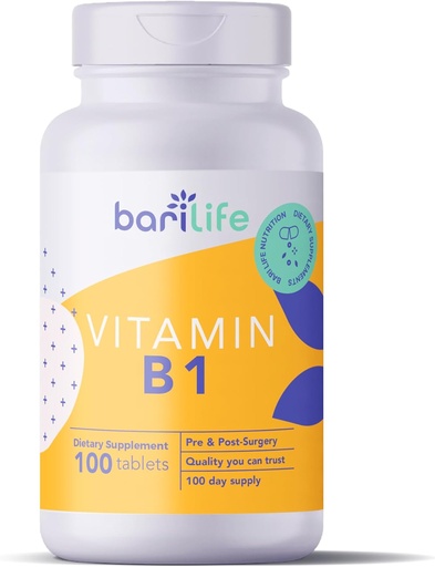 [BRSROCD6CEBBQ23X] Bản đồ điện tử Bari Life Bari Life B1 100mg, Thiamin, Thiamin, Phụ Dietary (100 bảng)