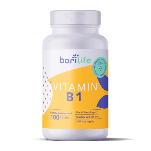 [BRSROCD6CEBBQ23X] Bari Life Vitamin B1 100mg Tablets, Thiamin, Thiamin, Dietary Supplement (100 Tablets)