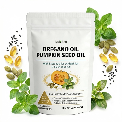 [BRSRGGIPAF4G23Q2] Oil of Oregano with Black Seed Oil and Pumpkin Seed Oil Softgels - 30B CFU Probiotics for Gut & Urinary Health - 6-in-1 Immune Support oregano oil Supplement Gentle Digestive Formula - 120 Softgels