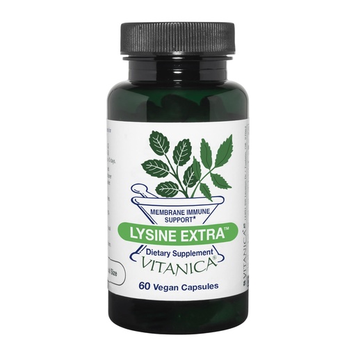 [BRSWIYQGPIPWAH3A] Vitanica Lysine Extra - Supplement for Immune System & Cellular Membrane Support - Made with L-Lysine, Lemon Balm, Astragalus, & Vitamin C - Vegan - 60 Capsules