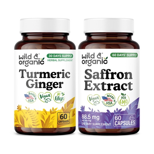 [BRSRGAY2DEGR4ALL] Turmeric Ginger 60 Capsules & Saffron Extract 60 Capsules