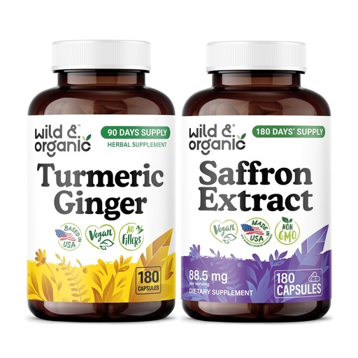 [BRSRGAQYC4PAYDQU] Turmeric Ginger 180 Capsules & Saffron Extract 180 Capsules