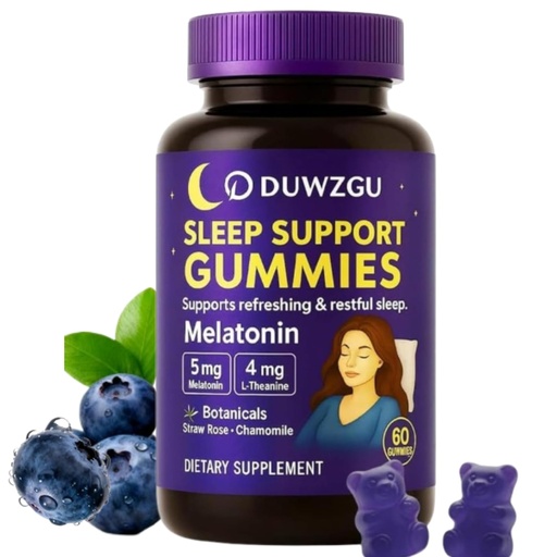 [BRSREZQCOF4GCFIZ] Sleep Gummies for Adults – Melatonin, L-Theanine, Chamomile & Lemon Balm – Berry Flavor – Vegan, Non-GMO – 60 Nighttime Gummies for Restful Sleep – Delicious, Gentle, Natural Support