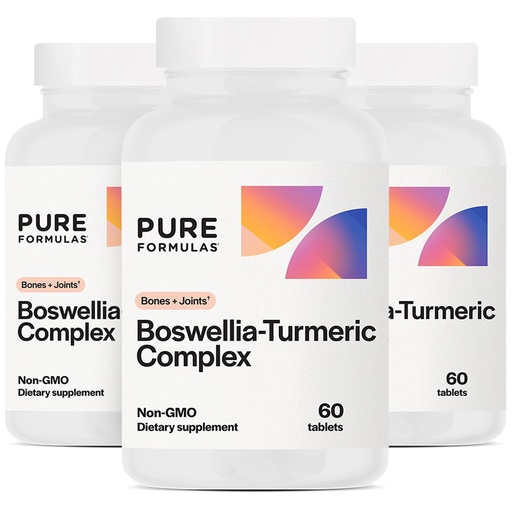 [BRSRACD6OZ4BEG3Z] PureFormulas Boswellia Turmeric Supplements for Joint Health & Immune Support Boswellia Extract Turmeric Supplement 60 Tablets, 3-Pack