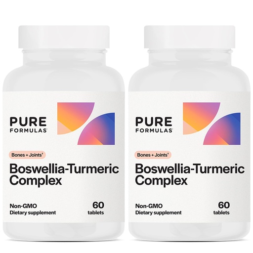 [BRSRACD6PJ6WCDY4] PureFormulas Boswellia Turmeric Supplements for Joint Health & Immune Support Boswellia Extract Turmeric Supplement 60 Tablets, 2-Pack