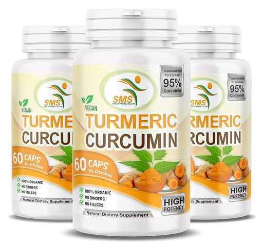 [BRSWYZQ6CMMBS33A] Turmeric Curcumin 1000mg with BioPerine 95% Curcuminoids - Black Pepper for Absorption, Made in USA, Natural Immune Support, Turmeric Supplement by SMS - 180 Veggie Capsules