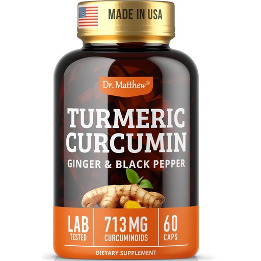 [BRSWGFAYOQIAICI2] Turmeric Curcumin with Black Pepper. Turmeric and Ginger Supplement. 15X High Potency & Absorption Turmeric Capsules. Turmeric Curcumin Supplements 1000mg. Curcuma Capsules. Joint Support, 60 Pills.