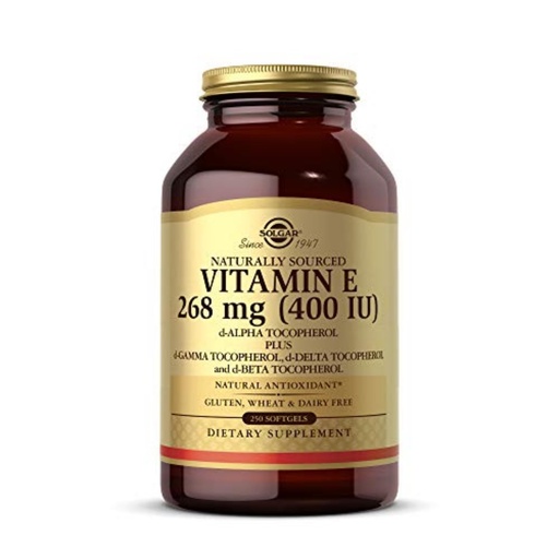 [BRSWIYT3PIHWCGTA] Solgar Vitamin E 268 mg (400 IU), 250 Mixed Softgels - Natural Antioxidant, Skin & Immune System Support - Naturally-Sourced Vitamin E - Gluten Free, Dairy Free - 250 Servings