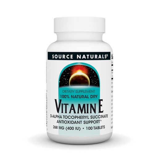 [BRSWIY35BN4AI3DO] Source Naturals Vitamin E, 400 iu Fat-Soluble Antioxidant - 100 Tablets