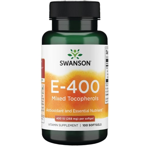 [BRSWGEANBV7AKHI7] Swanson Vitamin E Mixed Tocopherols 400 Iu (268 Milligrams) 100 Sgels