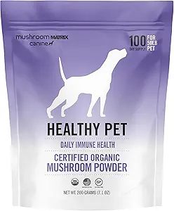 [BRSW2AI7C4CAYH3X] Om Mushroom Matrix Healthy Pet Mushroom Supplement, Supports Daily Functional Immune Support for Dogs & Cats, 200 Grams, 7.1 oz