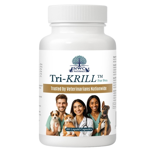 [BRSWI2TROUPBWFTE] NWC Naturals Tri-Krill Oil Capsule Supplement for Dogs and Cats, Supports Joint, Brain, Supports Healthy Skin and Coat, Pure Antarctic Krill with Astaxanthin, Omega-3, DHA, EPA