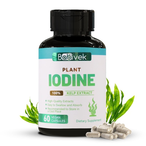 [BRSRACQZCJYB4H3Z] Iodine Supplement from Sea Vegetable Complex – Dietary Supplement for Metabolism, Thyroid Function,Energy Support & Immune Health, 60 Vegan Capsules