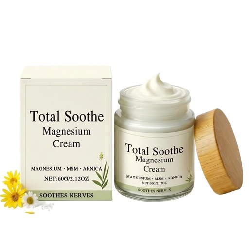 [BRSRGBT4AEHAACLP] Total Relief Gentle Magnesium Cream with MSM and Arnica, Fast-Absorbing, for Comfortable Nerves and Daily Comfort, 2.12 Fl Oz