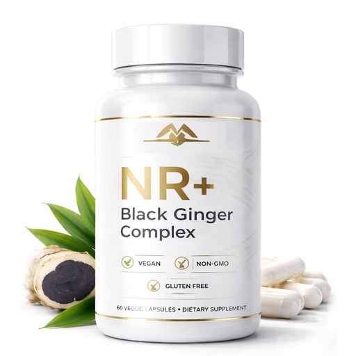 [BRSRGCQNCR6QMEL5] NR + Black Ginger Complex, 60 Capsules (1 Bottle)