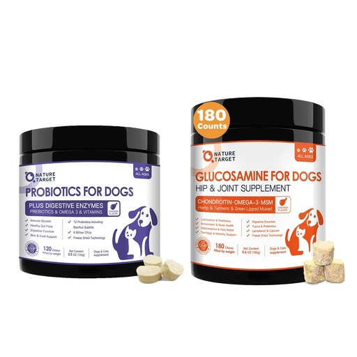 [BRSREEAFAVYRQAI3] Probiotics for Dogs & Glucosamine for Dogs 180 Counts