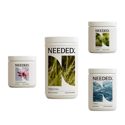 [BRSRAAIFDMIQ4FLZ] Needed. Virtual Bundle Prenatal Wellness Bundle – Multivitamin, Omega-3, Collagen & Prebiotic-Probiotic for Pregnancy, Breastfeeding, Postpartum – 30-Day Supply